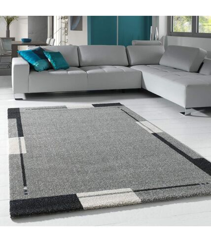 Tapis salon et chambre tissé motif simple PLATIN