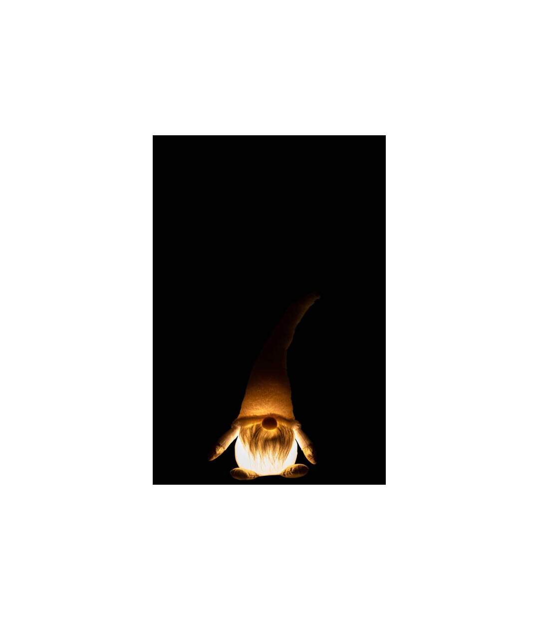 Statue Déco Lutin Led 56cm Blanc-3