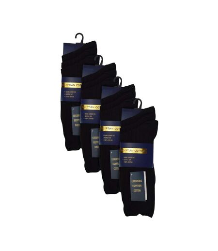 12 Pair Mens 100% Egyptian Cotton Luxury Seamless Mid Calf Black Socks