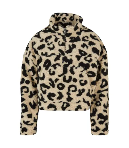 Sweat Motif/style Imprimé Léopard Femme Sable Urban Classics