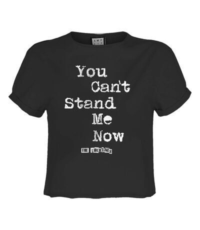 Womens/ladies Can´t Stand Me Now The Libertines Crop Top Charcoal Amplified