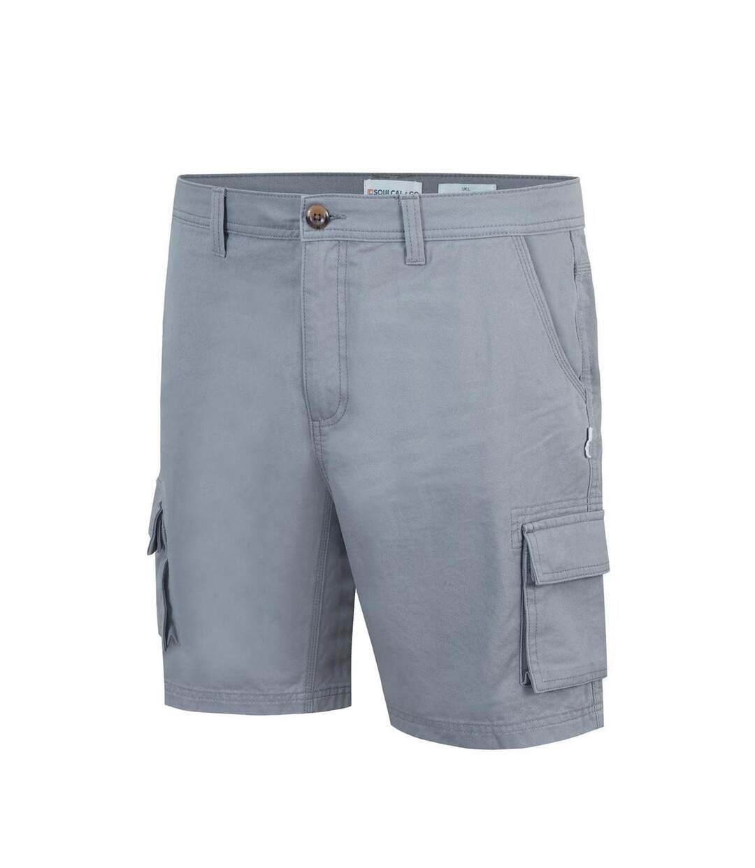 Short À Poches Motif/style Uni Homme Gris Clair SoulCal-3