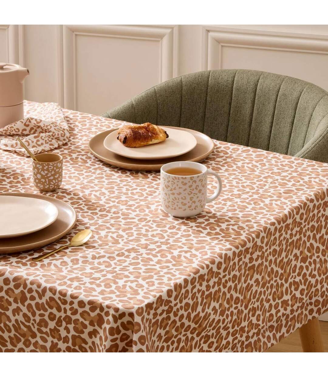Nappe en Coton Leopardi 150x250cm Beige-1