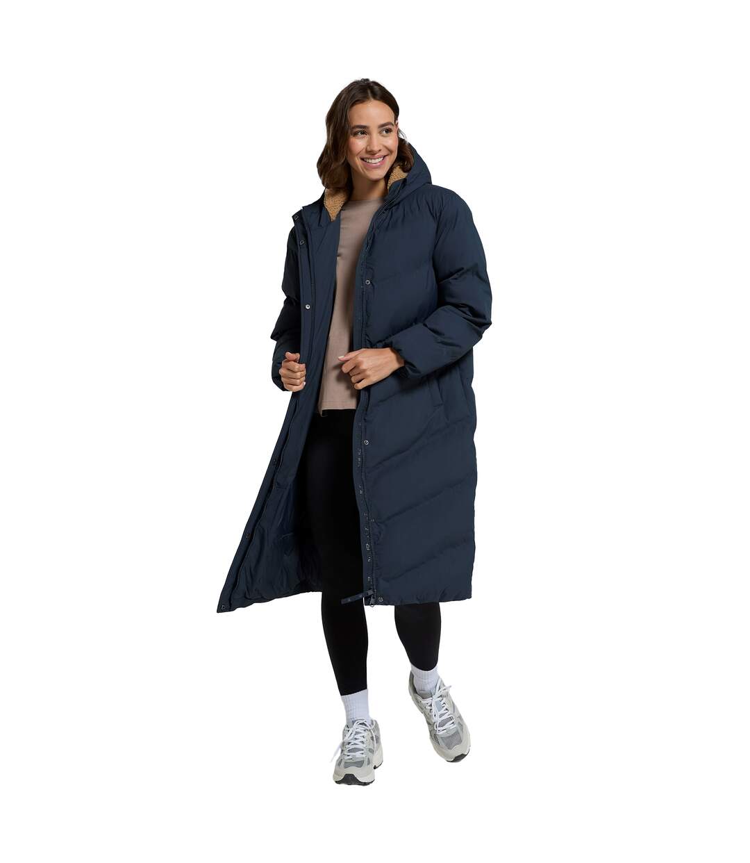 Doudoune Matelassée Cocoon Femme Bleu Marine Animal-1