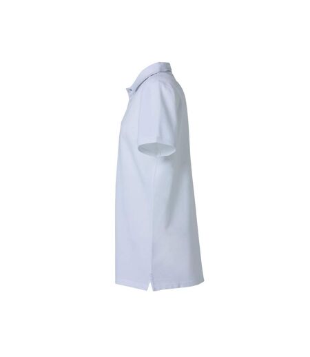 Mens heavy premium polo shirt white Clique
