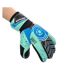 Childrens/kids Defense Logo Goalkeeper Gloves Black Teal Green Blue Meteor-3
