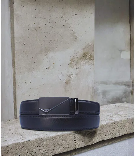 Ceinture en cuir noir pour hommes - Ajustable et élégante, idéale pour tous les styles