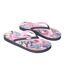 Womens/ladies Swish Flowers Flip Flops Dusky Purple Animal-1