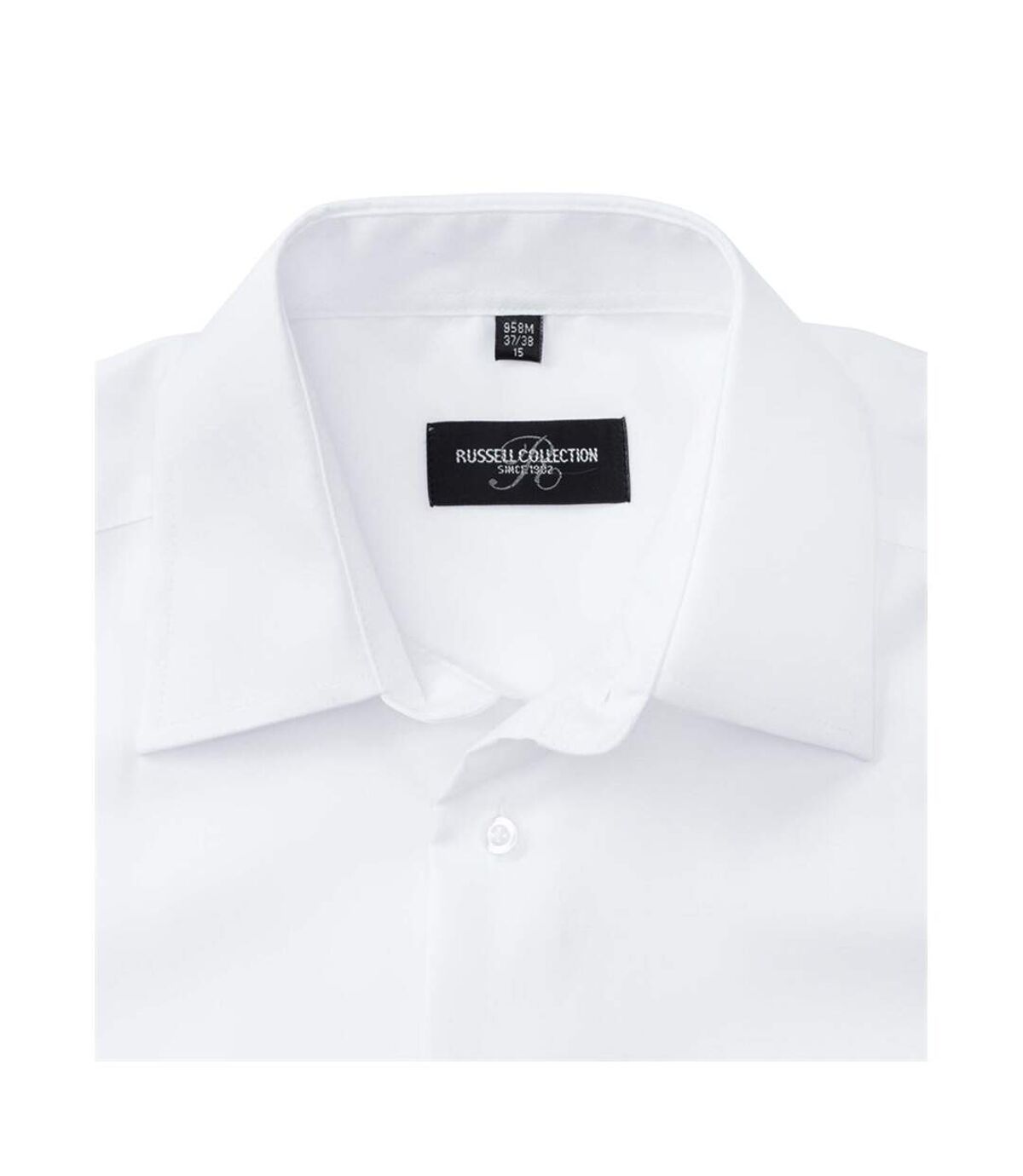 Russell Collection Mens Long Sleeve Tailored Ultimate Non-Iron Shirt (White)