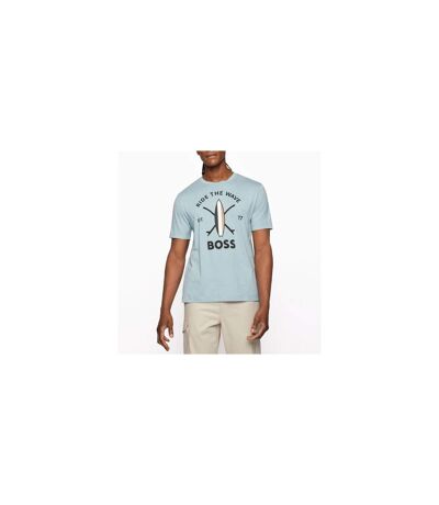 Mens Tylan T-shirt Turquoise Boss