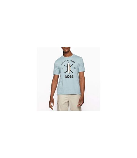 Mens Tylan T-shirt Turquoise Boss