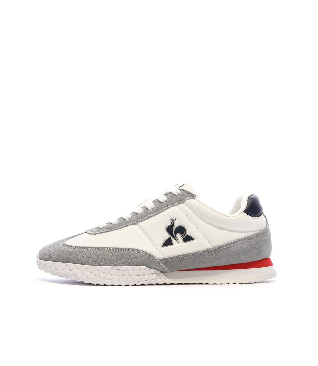 Baskets blanches/grises homme le coq sportif veloce i optical-1