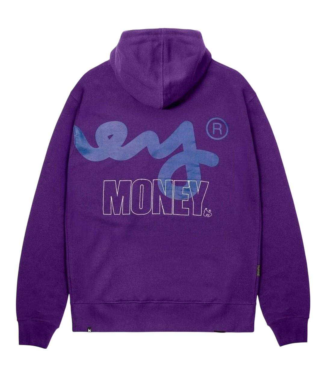 Sweat À Capuche Motif/style Pochoir Block Homme Violet Money-2