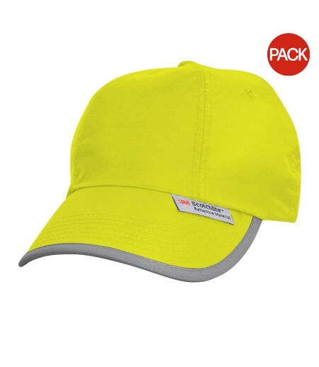 Lot de 2  casquettes haute visibilité adulte jaune haute visibilité Result