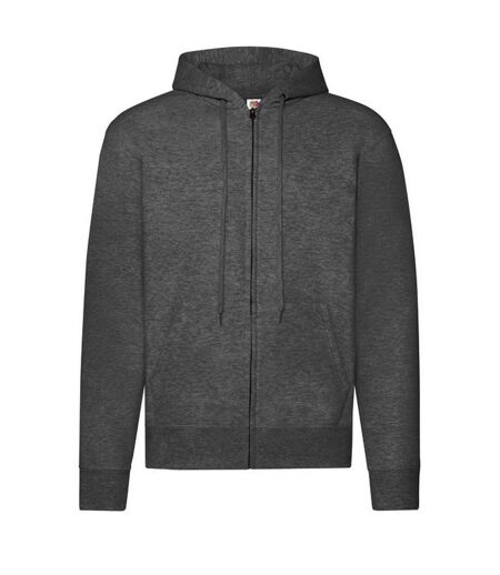 Veste À Capuche Classic Homme Gris Foncé Chiné Fruit Of The Loom