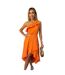 Robe 1 Épaule Femme Orange Sang AX Paris-2