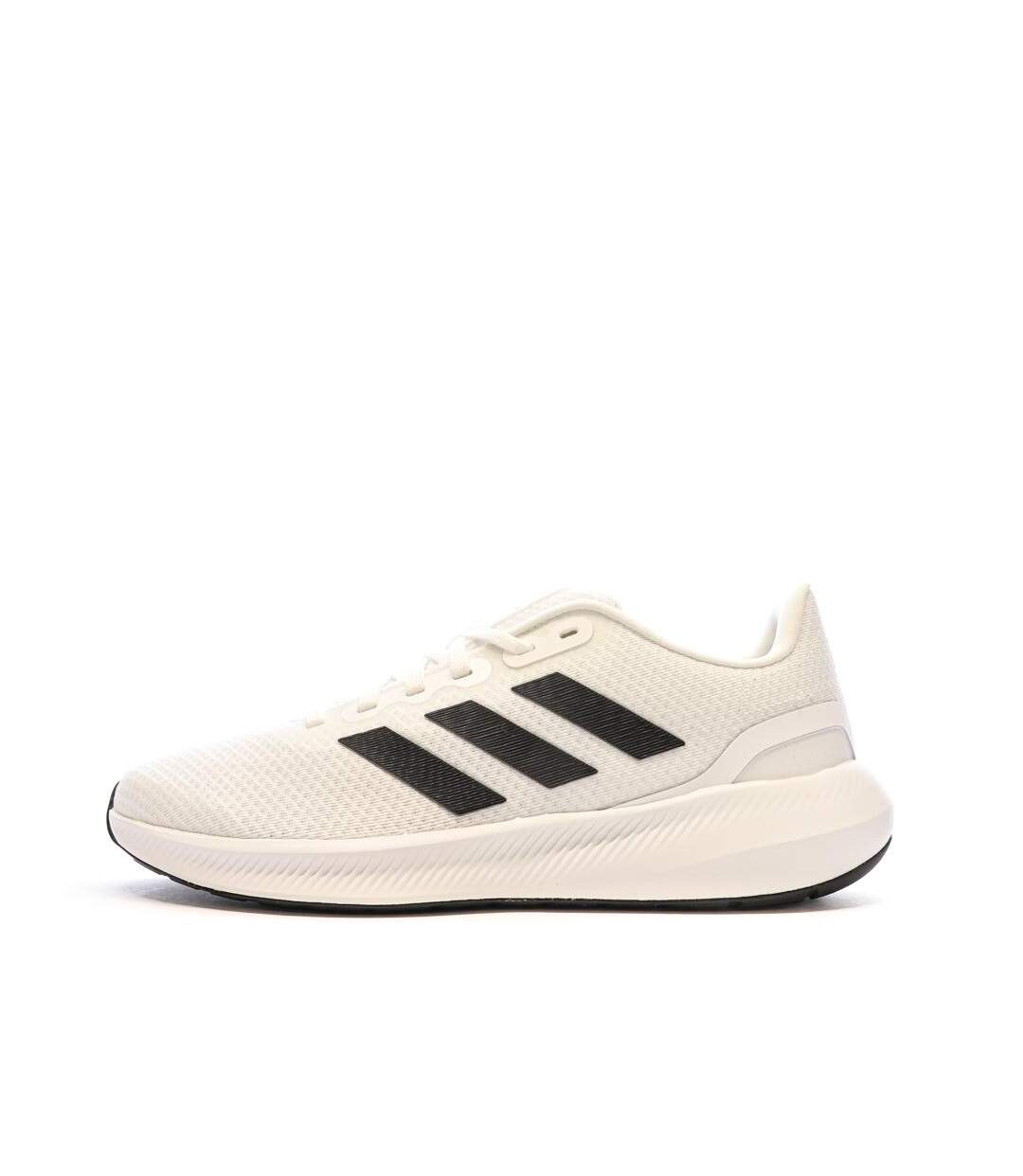 Chaussures de running blanches/noires homme adidas runfalcon-1