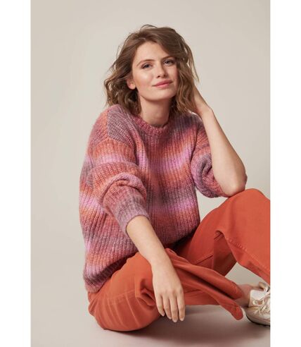 Pull femme en maille avec dégradé de couleurs PASSOA