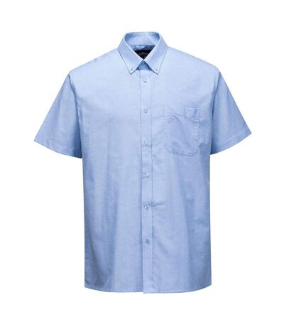 Portwest Mens Oxford Short-Sleeved Shirt (Blue)