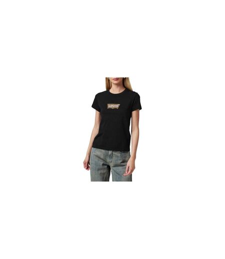 Womens/ladies Graphic Print T-shirt Black Levis