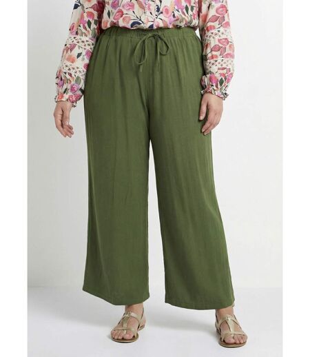 Pantalon fluide avec lin, effet naturel