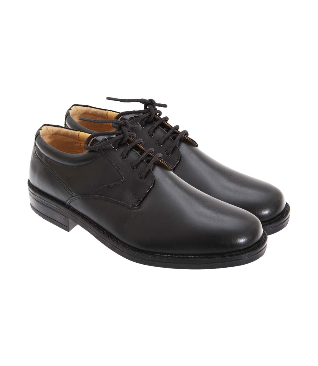 Chaussures de ville en cuir homme noir Roamers