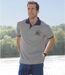 Pack of 2 Men's Piqué Knit Polo Shirts with Short Sleeves