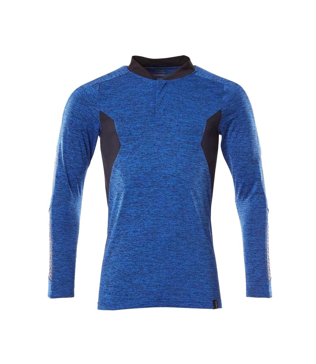 Polo Manches Longues Motif/style Tacheté Accelerate Homme Azur Bleu Marine Foncé Mascot-1