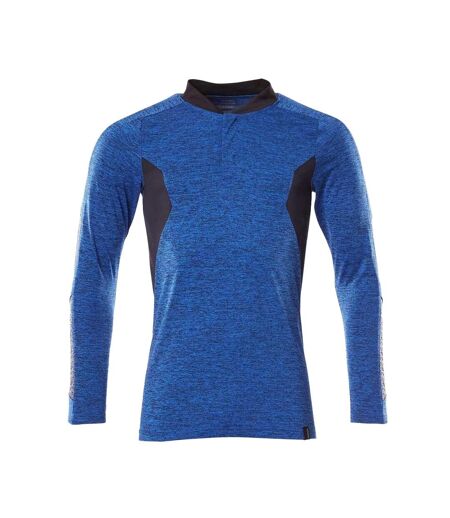 Polo Manches Longues Motif/style Tacheté Accelerate Homme Azur Bleu Marine Foncé Mascot