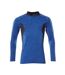 Polo Manches Longues Motif/style Tacheté Accelerate Homme Azur Bleu Marine Foncé Mascot-1