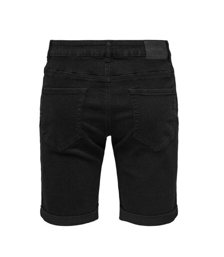 Short en jean noir homme only & sons sply