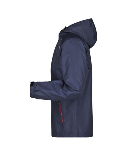 Veste Imperméable Homme Bleu Marine Rouge James And Nicholson