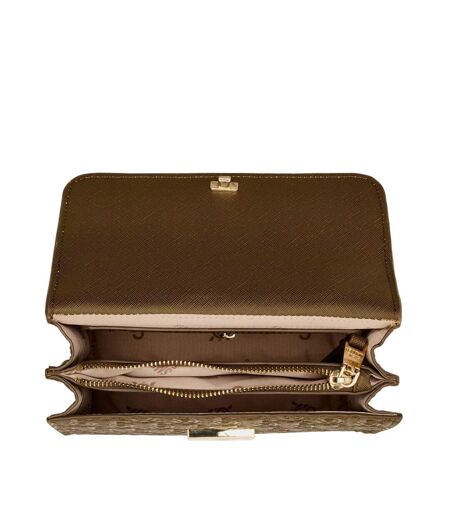 Embossed Faux Leather Crossbody Bag 15cm X 20cm X 9cm Olive Gold Steve Madden