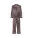 Womens/ladies Helga Checked Long Pyjama Set Parisian Night CCDK Copenhagen-3