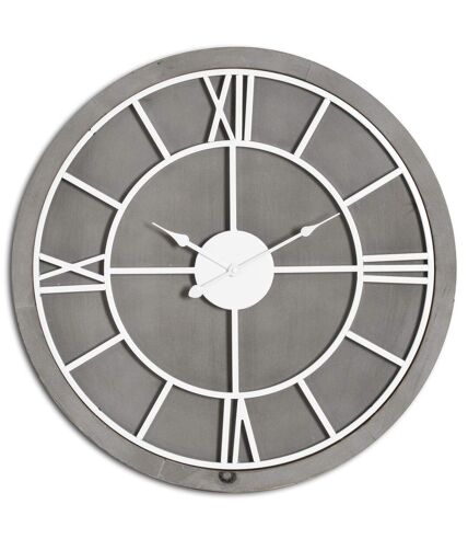 Hill Interiors Williston Wall Clock (Silver/Gray) (60cm x 5cm x 60cm)
