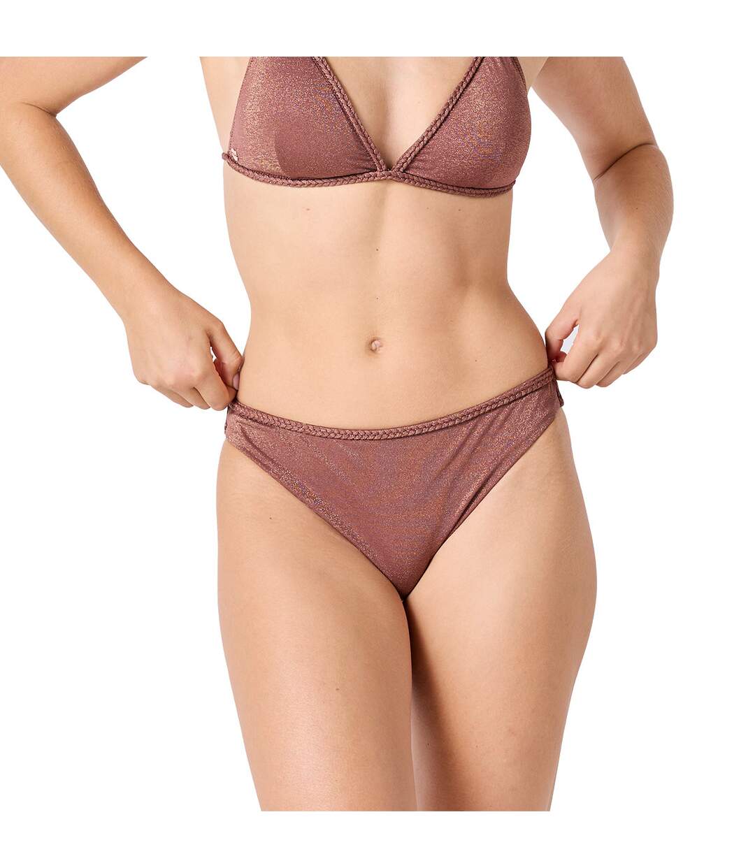 Slip de bain marron Folk-2