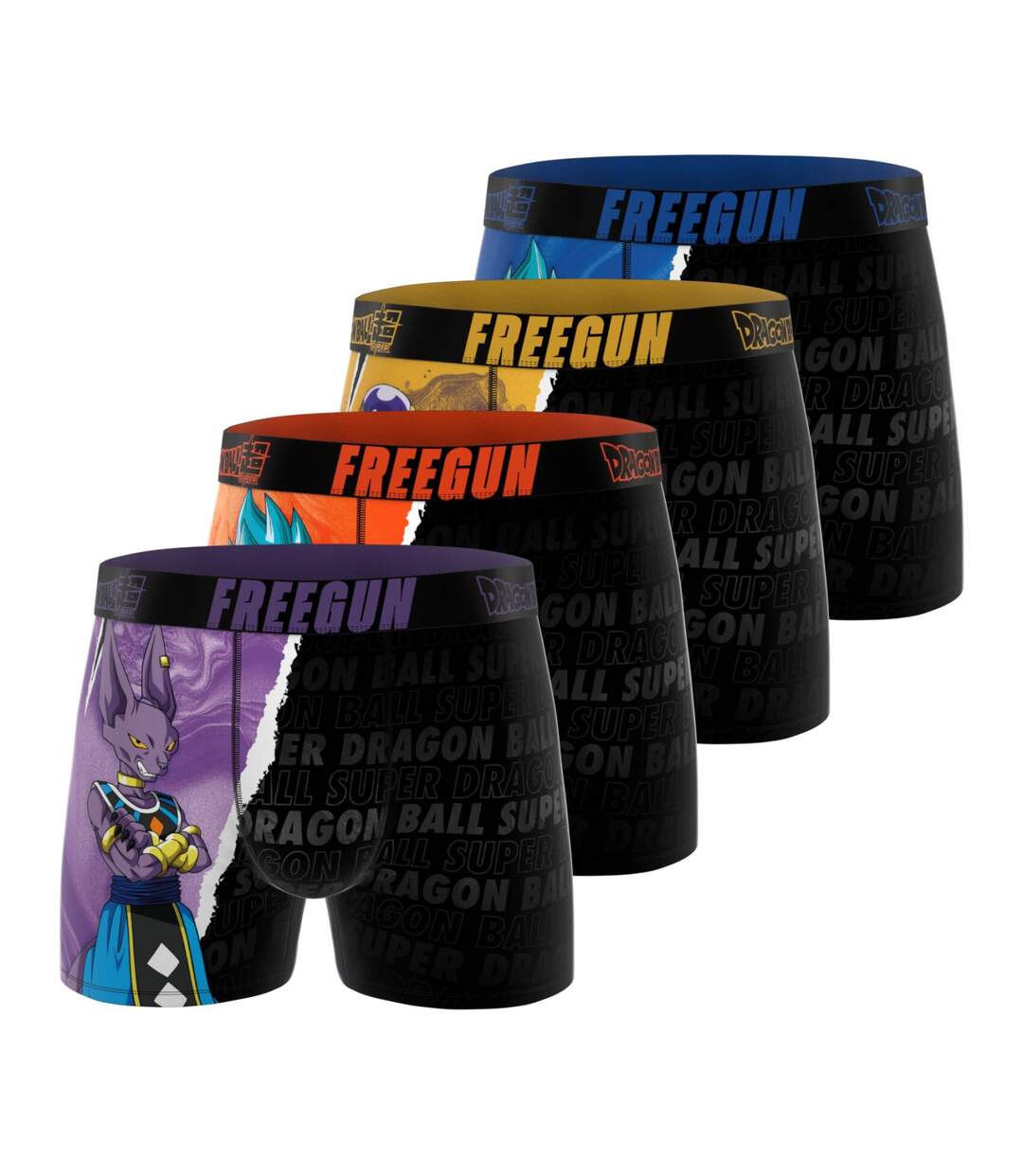 Lot de 4 boxers homme Dragon Ball Super Freegun-1