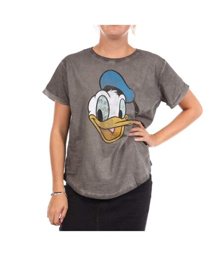 T-Shirt gris femme disney  donald duck face