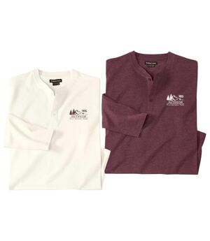 T-shirt Homme Manches Longues - Coupe Fine - Coton Confortable - Col Rond Basique - Uni - Style Décontracté Vintage