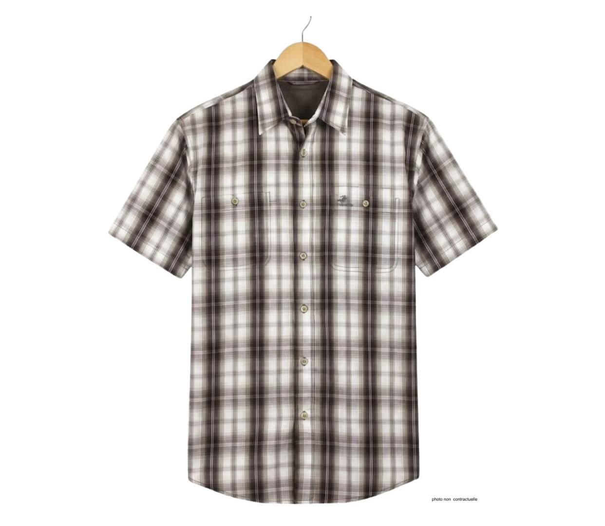 Chemisettes manches courtes Winchester TEDGTM grandes tailles jusqu'au 4XL en coton beige-2