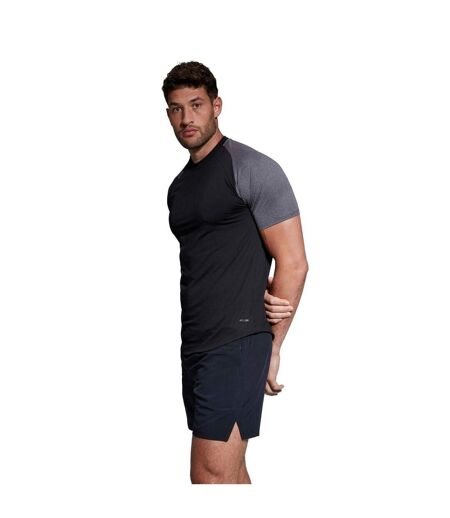 T-shirt Manches Raglan Sport Elt Homme Noir Chiné Canterbury