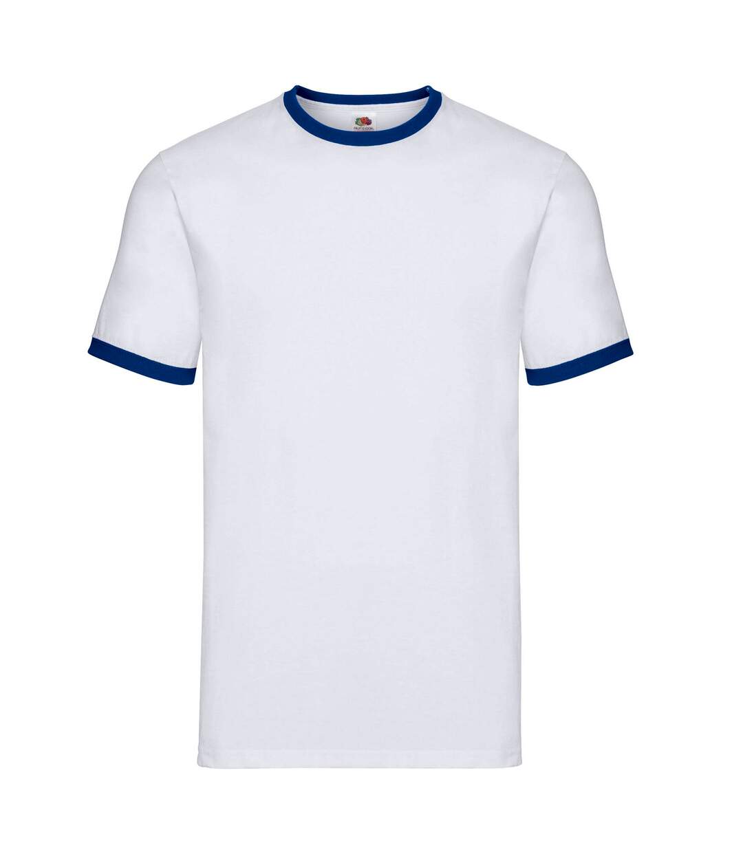 T-shirt adulte blanc / bleu roi Fruit of the Loom