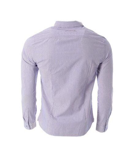 Chemises blanc/marine à rayures homme teddy smith carton ml - m