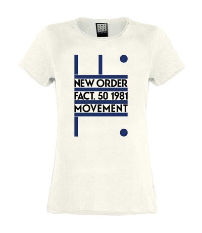 T-shirt movement femme blanc Amplified