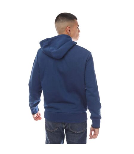 Mens Tipped Hoodie Blue Fred Perry