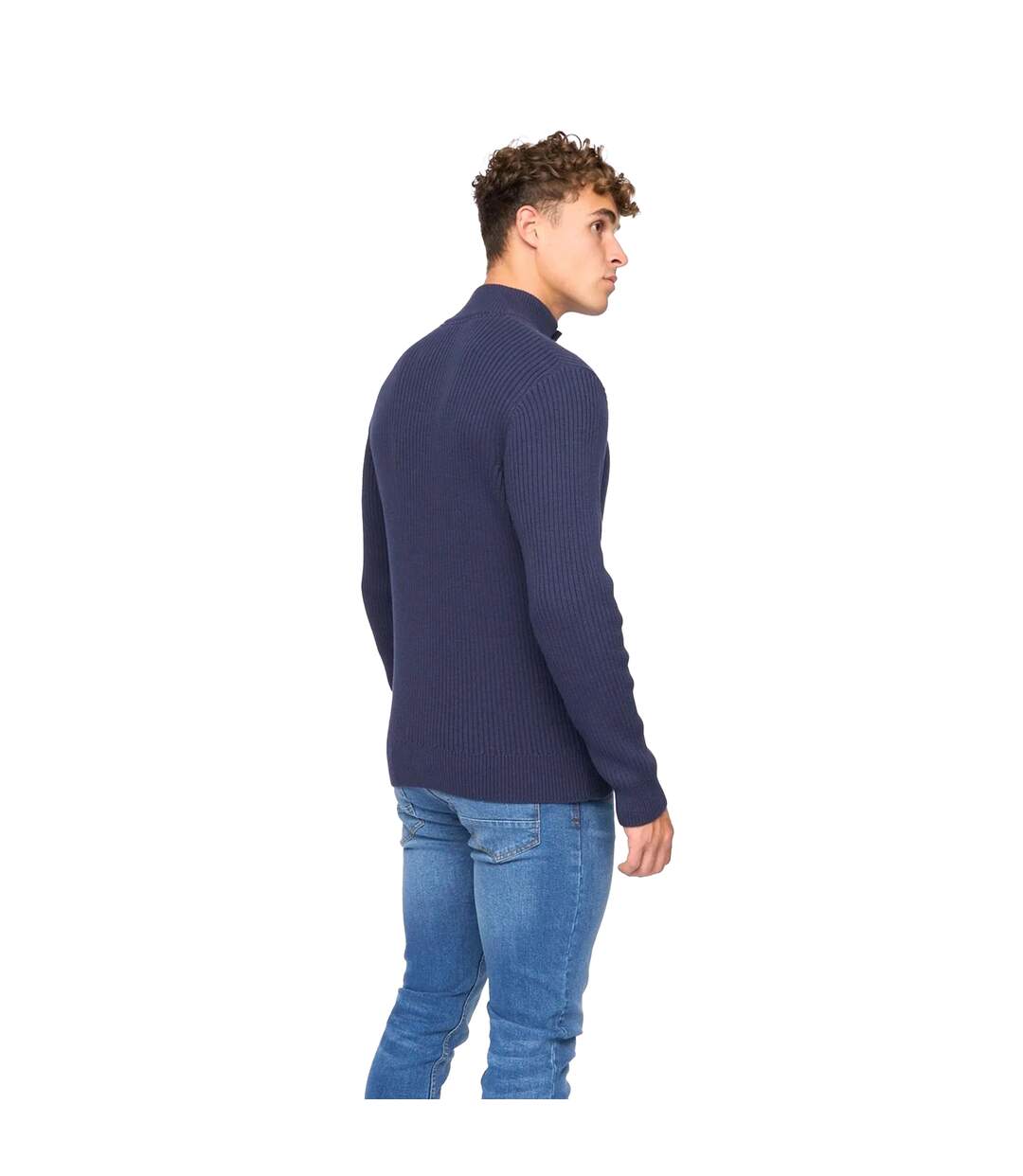 Pull wellburys homme bleu marine Crosshatch-2