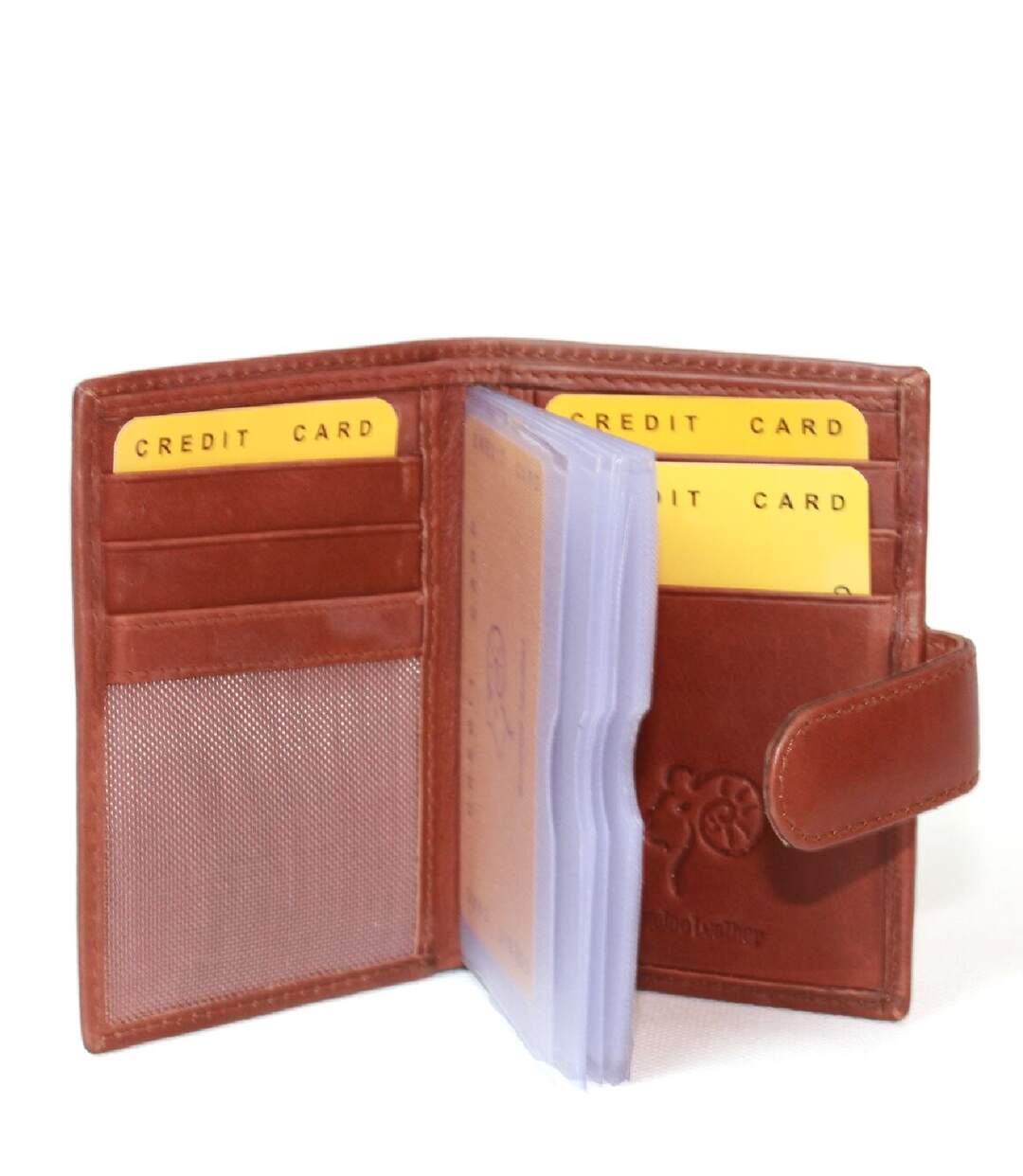 Eastern Counties Leather Ricky Credit Card Holder With Plastic Inserts (Cognac) (One size) - UTEL256-2