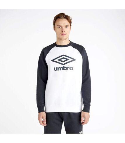 Umbro Mens Core Raglan Sweatshirt (White/Collegiate Blue) - UTUO1330