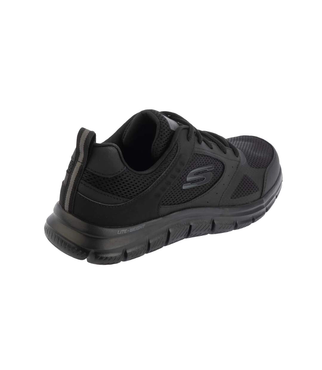 Mens track syntac coated leather trainers black Skechers-2