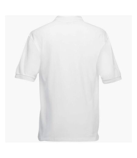 Fruit Of The Loom Mens 65/35 Pique Short Sleeve Polo Shirt (White)